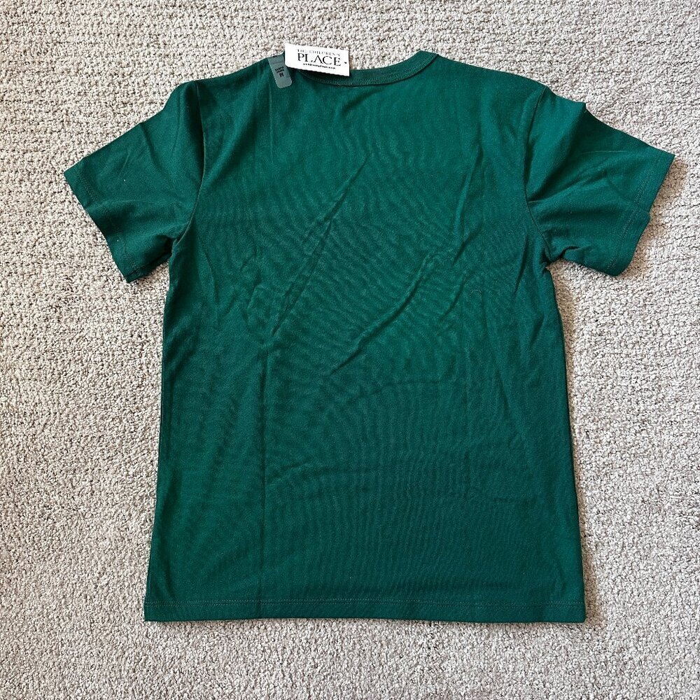 THE CHILDREN'S PLACE BOY'S SHORT SLEEVE PROVEN GENIUS GRAPHIC TEE GREEN M/M-7/8 - Picture 3 of 8